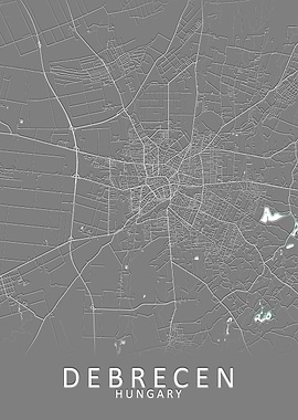 Debrecen Hungary City Map