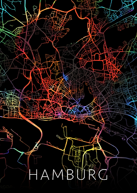 Hamburg Germany City Map