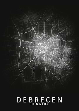 Debrecen Hungary City Map