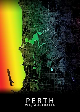 Perth Australia City Map