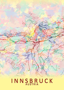 Innsbruck Austria City Map