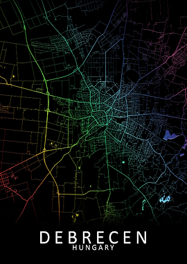 Debrecen Hungary City Map