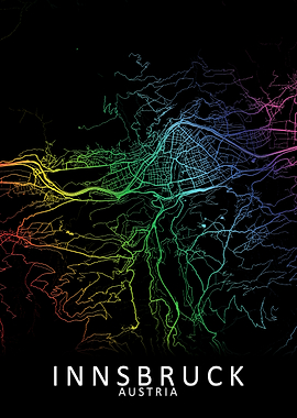 Innsbruck Austria City Map