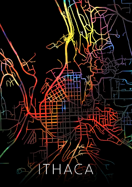 Ithaca New York City Map