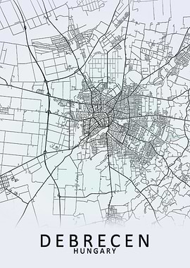Debrecen Hungary City Map