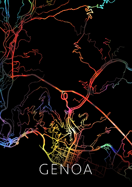 Genoa Italy City Streets