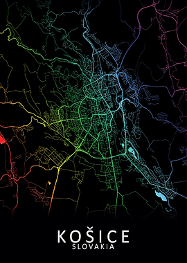 Kosice Slovakia City Map