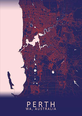 Perth Australia City Map