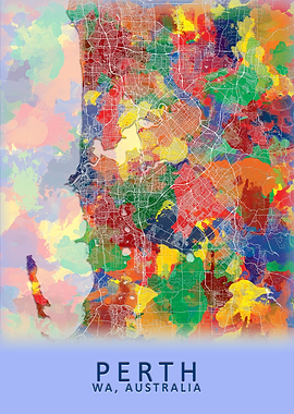 Perth Australia City Map