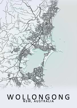 Wollongong Australia Map