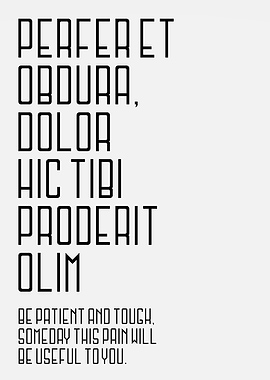 Be Patient And Tough