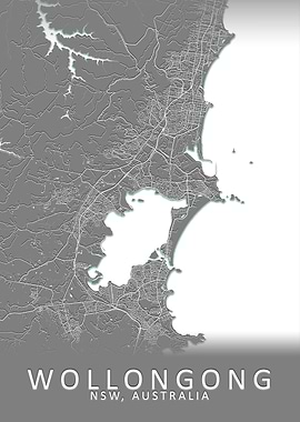 Wollongong Australia Map