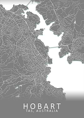Hobart Australia City Map