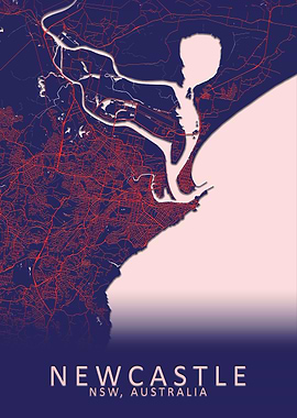 Newcastle Australia Map