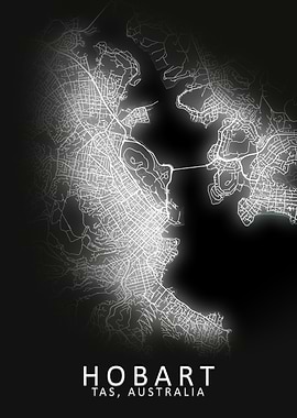 Hobart Australia City Map