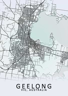 Geelong Australia City Map