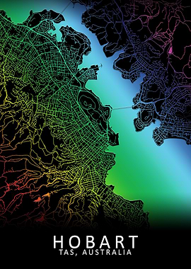 Hobart Australia City Map