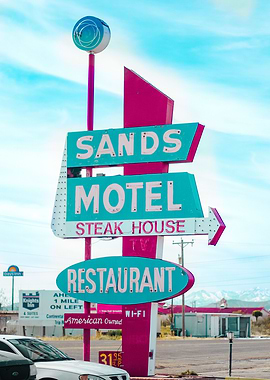Sand Motel Retro Sign