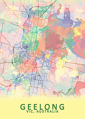 Geelong Australia City Map