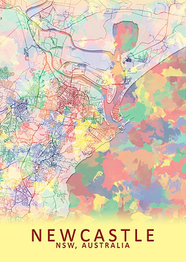 Newcastle Australia Map
