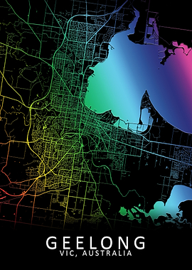 Geelong Australia City Map