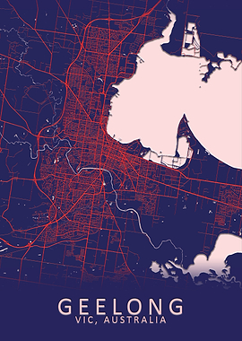 Geelong Australia City Map
