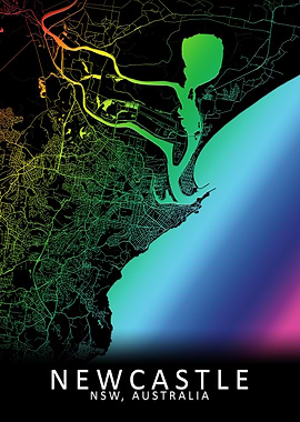 Newcastle Australia Map