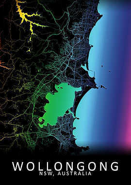 Wollongong Australia Map