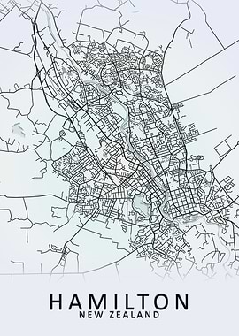 Hamilton New Zealand Map