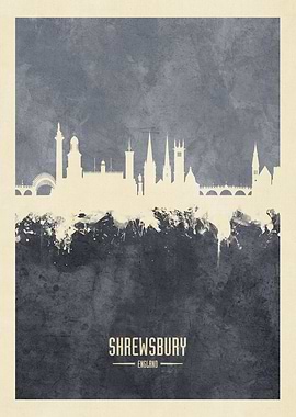 Shrewsbury England Skyline