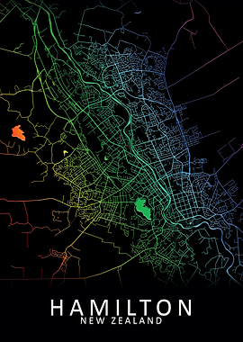 Hamilton New Zealand Map