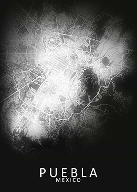 Puebla Mexico City Map