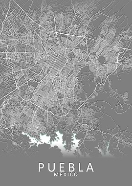 Puebla Mexico City Map