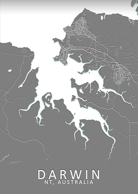 Darwin Australia City Map