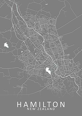Hamilton New Zealand Map