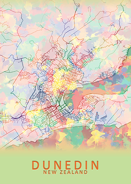 Dunedin New Zealand Map