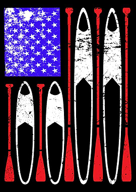 Stand up Paddle USA Flag