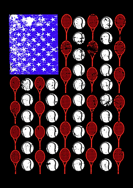 Tennis USA Flag