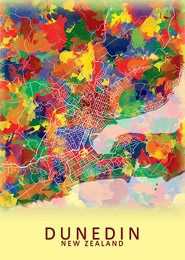 Dunedin New Zealand Map