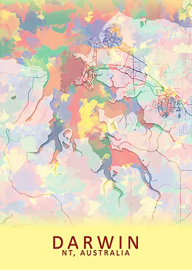 Darwin Australia City Map