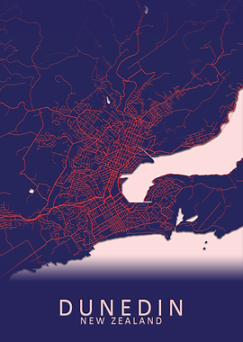 Dunedin New Zealand Map