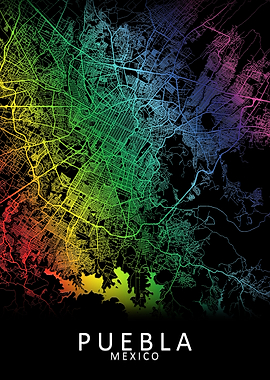 Puebla Mexico City Map