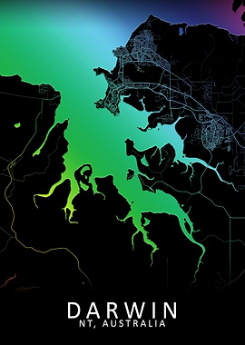 Darwin Australia City Map