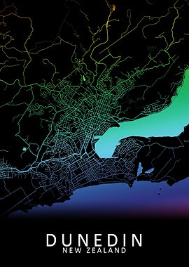 Dunedin New Zealand Map