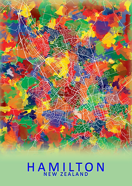 Hamilton New Zealand Map