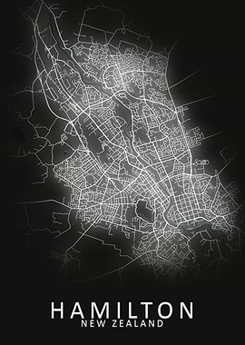 Hamilton New Zealand Map