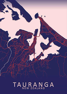 Tauranga New Zealand Map