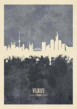 Vilnius Lithuania Skyline