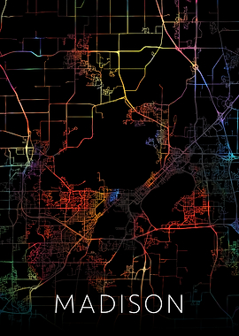Madison Wisconsin City Map