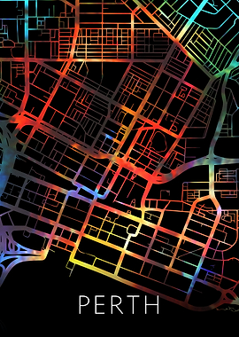 Perth Australia Watercolor